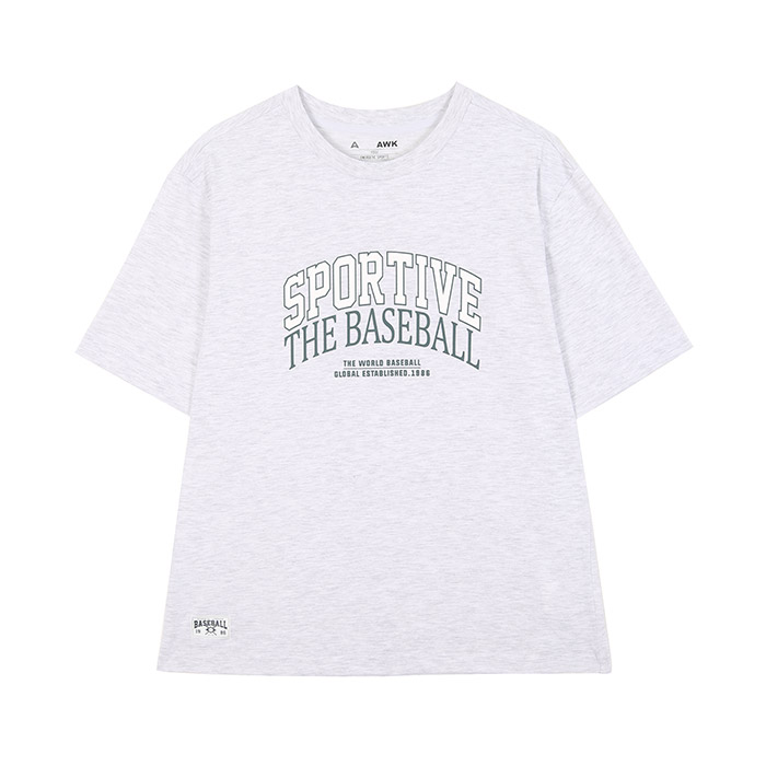 주니어 베이스볼 그래픽 반팔 티셔츠